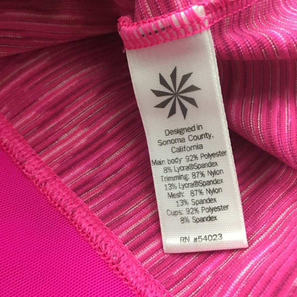 Athleta pink racerback mesh tank top Sz XS - Picture 6 of 7